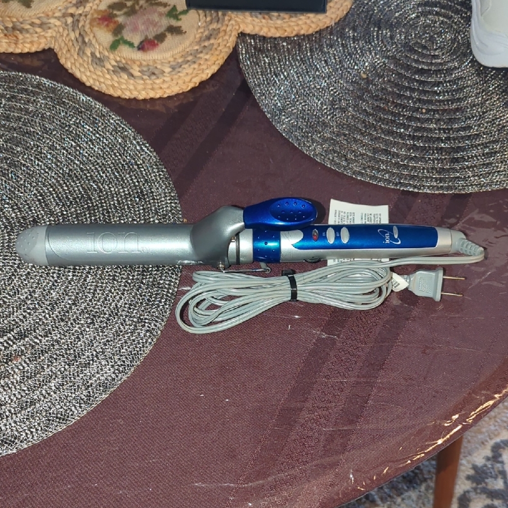 Ion Silver and Blue Hair Styling Tool